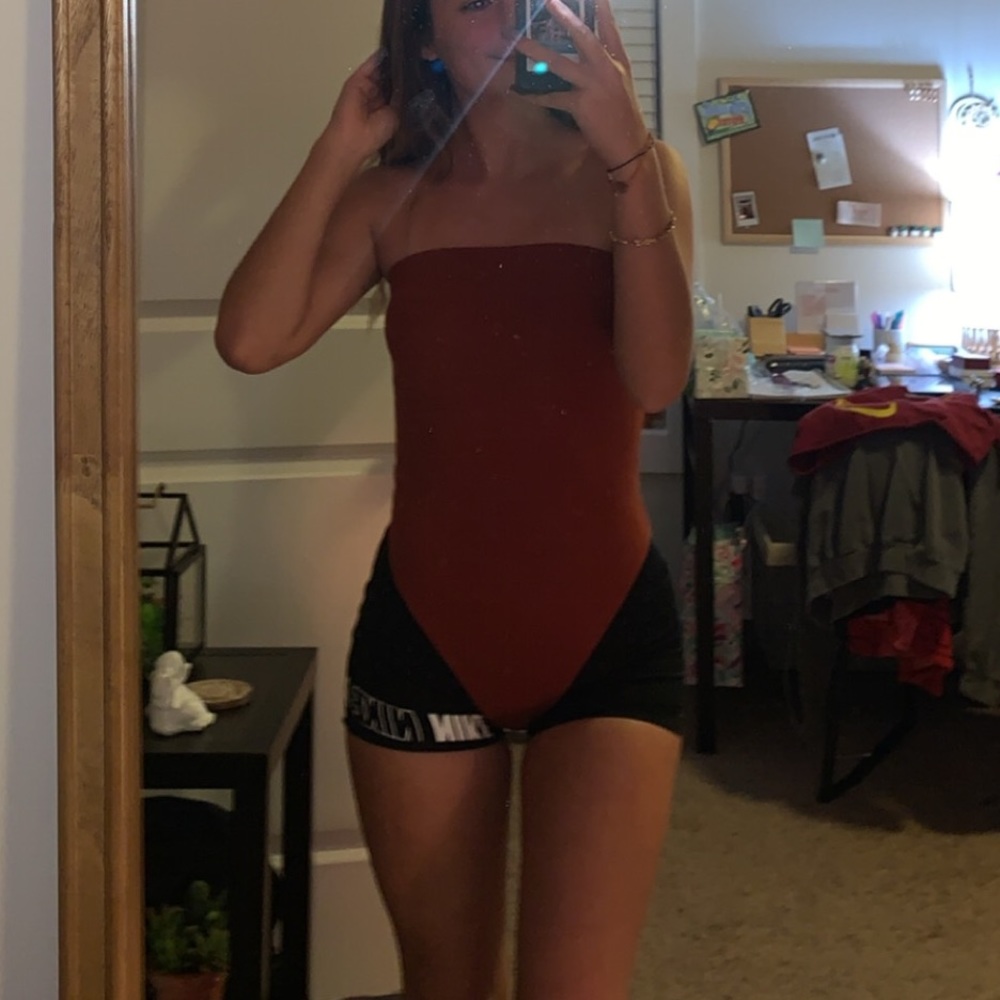 urban outfitters strapless bodysuit